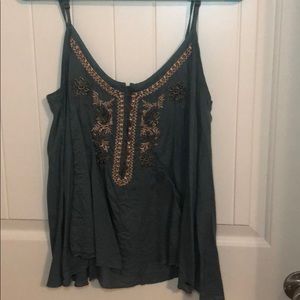 Tank top with floral design